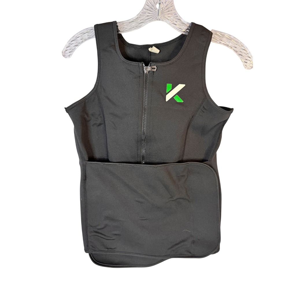Kewlioo Sauna Vest Women Medium Black EUC Neoprene Waist Trainer Zip Front